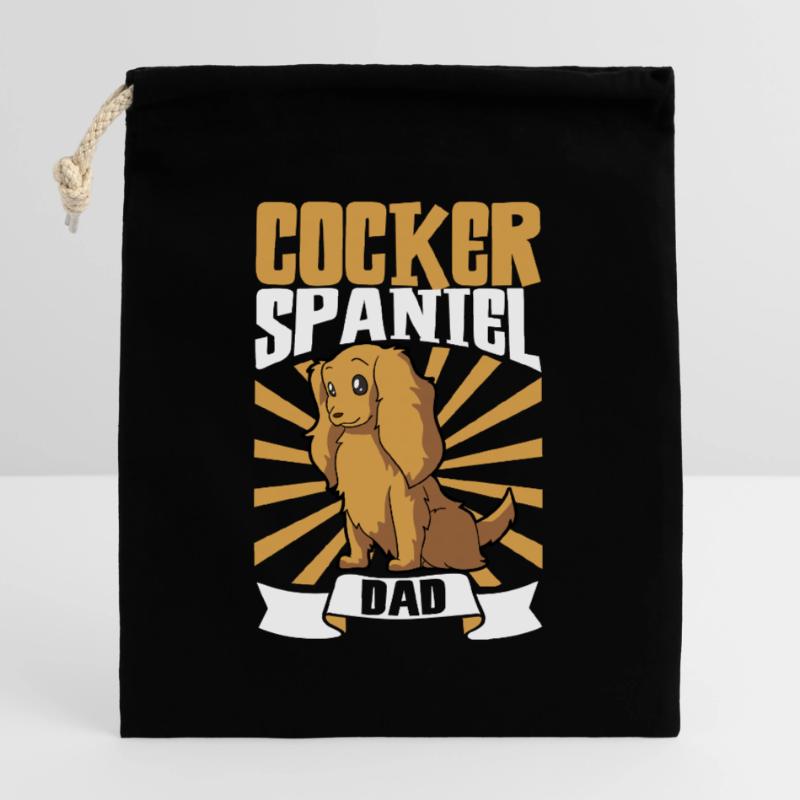 Cocker Spaniel Dad - Cocker Spaniel Verschließbarer Geschenkbeutel aus Baumwolle (25x30cm)