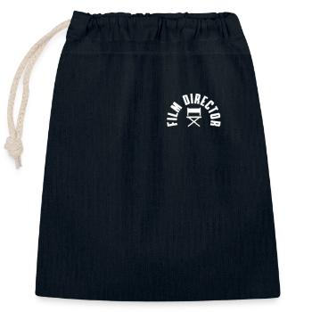 Regisseur Taschendesign - Verschließbarer Geschenkbeutel aus Baumwolle (25x30cm) - Navy - Vorne
