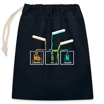 Chimie Moin Chimiste Assistant de laboratoire chimique Étudiant - Sac cadeau en coton avec cordon (25 x 30 cm) - bleu marine - Devant