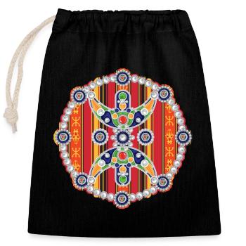 AMAZIGH ZYMBOLE BERBER Z IMAZIGHEN BIJOU KABYLE - Verschließbarer Geschenkbeutel aus Baumwolle (25x30cm) - Schwarz - Vorne