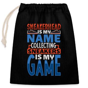 I'm Playing Shoe Collecting - Sneakerhead - Closable cotton gift bag (25x30cm) - black - Front