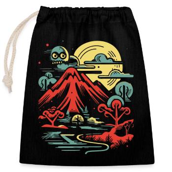 J’ai peur de la nuit, de la nature sombre et horrifique - Sac cadeau en coton avec cordon (25 x 30 cm) - noir - Devant