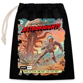 Comicstrip, 50er Jahre Comic, Weltraum Monster - Verschließbarer Geschenkbeutel aus Baumwolle (25x30cm) - Schwarz - Vorne