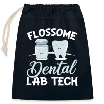 Dental Technician Dental Technician - Closable cotton gift bag (25x30cm) - navy - Front