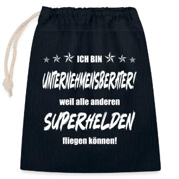 Ich bin Unternehmensberater weil alle anderen... - Verschließbarer Geschenkbeutel aus Baumwolle (25x30cm) - Navy - Vorne