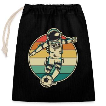 Joueur de football, Joueur de football professionnel, Dieu du football, Buteur - Sac cadeau en coton avec cordon (25 x 30 cm) - noir - Devant
