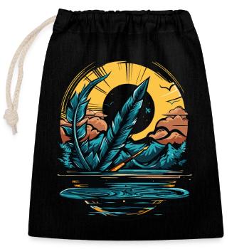 The Mighty Pen of Writing - Closable cotton gift bag (25x30cm) - black - Front
