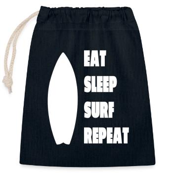 Surfer Surfbrett Surferin Wellenreiten surfen - Verschließbarer Geschenkbeutel aus Baumwolle (25x30cm) - Navy - Vorne