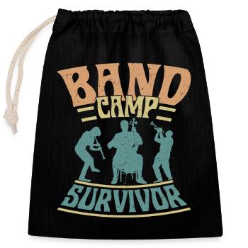 Band Camp Survivor Marching Band Orchestra - Verschließbarer Geschenkbeutel aus Baumwolle (25x30cm) - Schwarz - Vorne