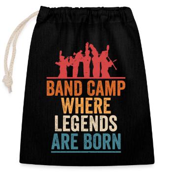 Band Camp Where Legends Are Born Marching Band Orc - Closable cotton gift bag (25x30cm) - black - Front