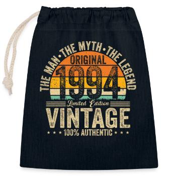 Cult Classic, Vintage 1994 - Closable cotton gift bag (25x30cm) - navy - Front