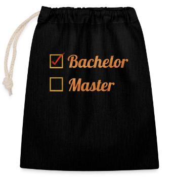 Bachelor's Degree Graduate Bachelor's Degree - Closable cotton gift bag (25x30cm) - black - Front