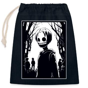 Dessin animé Manga Anime Ville Zombie Goules - Sac cadeau en coton avec cordon (25 x 30 cm) - bleu marine - Devant