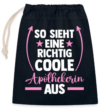 Apotheke Pharmazie Mediziner Apothekerin - Verschließbarer Geschenkbeutel aus Baumwolle (25x30cm) - Navy - Vorne