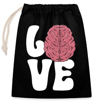 Neurology, Nurse, Brain, Neurologist - Closable cotton gift bag (25x30cm) - black - Front