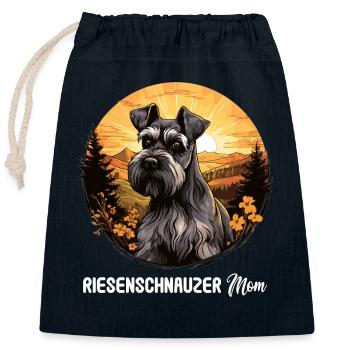 Giant Schnauzer - Closable cotton gift bag (25x30cm) - navy - Front