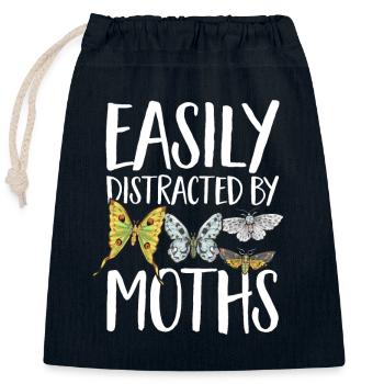 Motten Insektensammler Entomologe - Verschließbarer Geschenkbeutel aus Baumwolle (25x30cm) - Navy - Vorne
