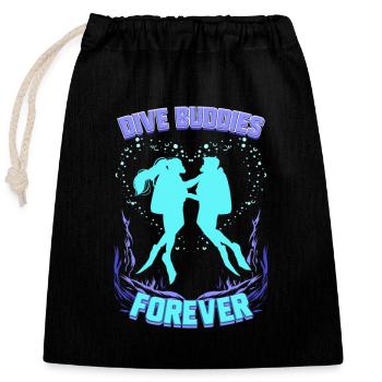 Dive Buddy Diver partenaire cadeau pour - Sac cadeau en coton avec cordon (25 x 30 cm) - noir - Devant