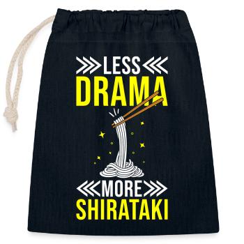 Nouilles Shiritaki - Sac cadeau en coton avec cordon (25 x 30 cm) - bleu marine - Devant