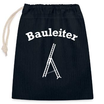 Bauleiter Baustelle Baustellen lustig - Verschließbarer Geschenkbeutel aus Baumwolle (25x30cm) - Navy - Vorne
