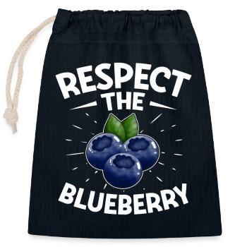 Heidelbeere Frucht Blaubeere - Verschließbarer Geschenkbeutel aus Baumwolle (25x30cm) - Navy - Vorne