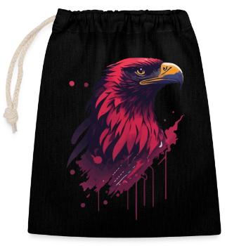 Eagle Pride Sport and Nation Coat of Arms Mascot - Closable cotton gift bag (25x30cm) - black - Front