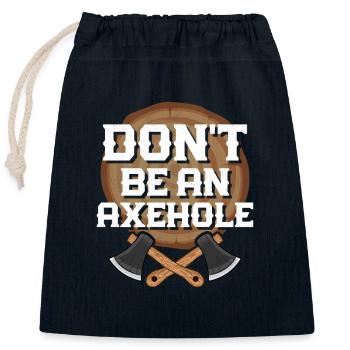 Don't Be An Axehole Axe Throwing Hatchet Ax - Verschließbarer Geschenkbeutel aus Baumwolle (25x30cm) - Navy - Vorne