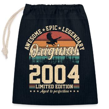 2004 Jahrgang - Verschließbarer Geschenkbeutel aus Baumwolle (25x30cm) - Navy - Vorne