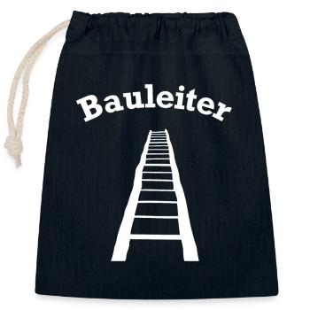 lustiges Bauleiter Baustellen Design - Verschließbarer Geschenkbeutel aus Baumwolle (25x30cm) - Navy - Vorne
