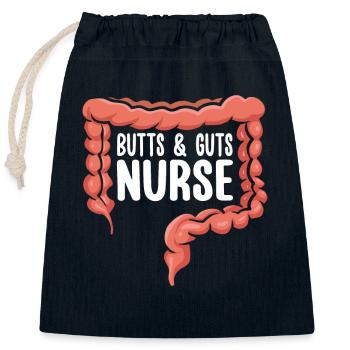 Gastro-entérologie Endoscopie Coloscopie - Sac cadeau en coton avec cordon (25 x 30 cm) - bleu marine - Devant