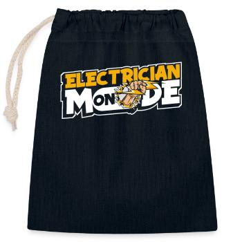 Electrician Mode On Electrical Engineer Electronics Technician - Closable cotton gift bag (25x30cm) - navy - Front