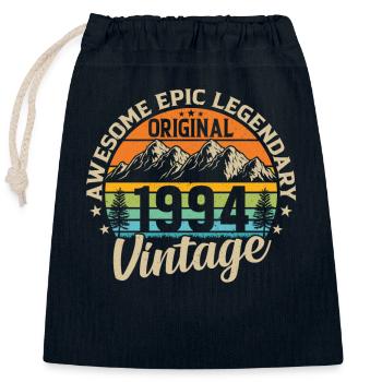 1994 - 30 Jahre - Vintage Geburtstag - Verschließbarer Geschenkbeutel aus Baumwolle (25x30cm) - Navy - Vorne