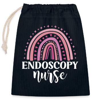 Gastro-entérologie Endoscopie Coloscopie - Sac cadeau en coton avec cordon (25 x 30 cm) - bleu marine - Devant