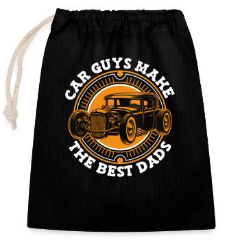 Car Guys Make The Best Dads Car Mechanic - Closable cotton gift bag (25x30cm) - black - Front
