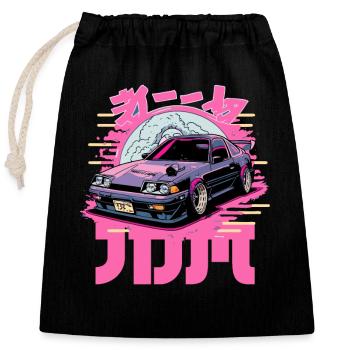 Japanisches Phantasie-Auto-Tuning JDM - Verschließbarer Geschenkbeutel aus Baumwolle (25x30cm) - Schwarz - Vorne