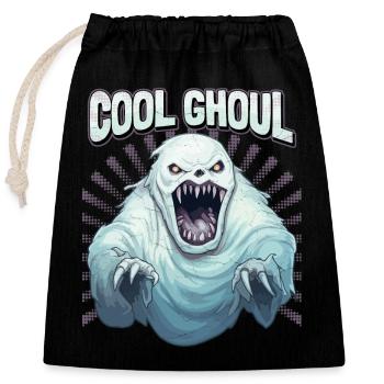 Horreur Zombie, Monstre Goule Drôle Dire - Sac cadeau en coton avec cordon (25 x 30 cm) - noir - Devant