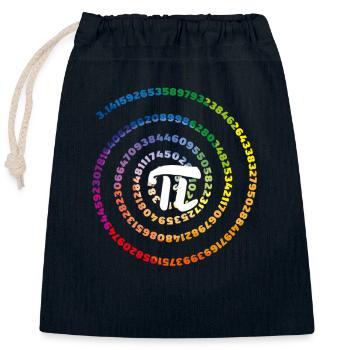 3.14 Pop Art Spirale Math Science Geek - Sac cadeau en coton avec cordon (25 x 30 cm) - bleu marine - Devant