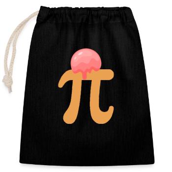 Pi Day A La Mode Drôle Math Geek Pie Crème Glacée - Sac cadeau en coton avec cordon (25 x 30 cm) - noir - Devant