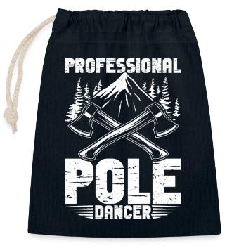 Lancer cordon ensemble bois coupe bûcheron bûcheron - Sac cadeau en coton avec cordon (25 x 30 cm) - bleu marine - Devant