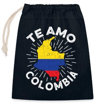 Te Amo Colombia - Verschließbarer Geschenkbeutel aus Baumwolle (25x30cm) - Navy - Vorne