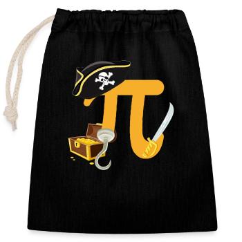PIrate Pi Day Drôle Pirate Lovers Math - Sac cadeau en coton avec cordon (25 x 30 cm) - noir - Devant