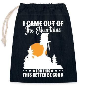 Accessoires de randonnée Alpiniste Randonneur Montagnes - Sac cadeau en coton avec cordon (25 x 30 cm) - bleu marine - Devant