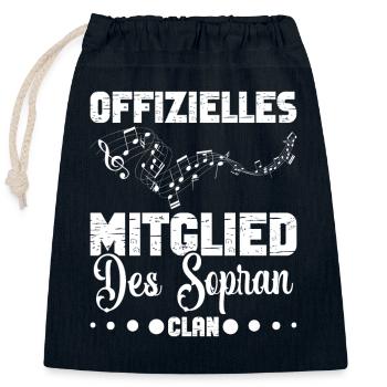 Sopran Singen Chorsänger Musiker Chor Orchester - Verschließbarer Geschenkbeutel aus Baumwolle (25x30cm) - Navy - Vorne