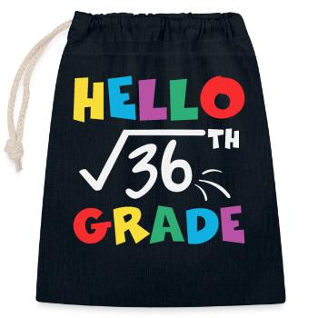 Hello 36th grade - Verschließbarer Geschenkbeutel aus Baumwolle (25x30cm) - Navy - Vorne