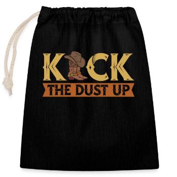 Line Dancing Kick The Dust Line Dance Country Life - Verschließbarer Geschenkbeutel aus Baumwolle (25x30cm) - Schwarz - Vorne