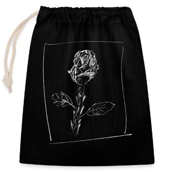 rosenbaum for dark - Closable cotton gift bag (25x30cm) - black - Front