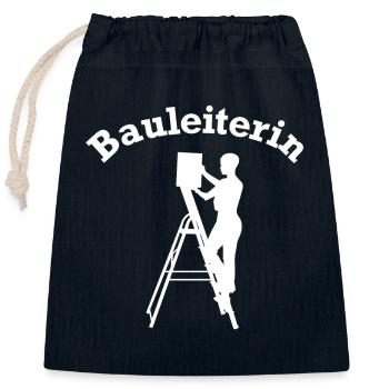 Bauleiter Baustellenleiter - Verschließbarer Geschenkbeutel aus Baumwolle (25x30cm) - Navy - Vorne