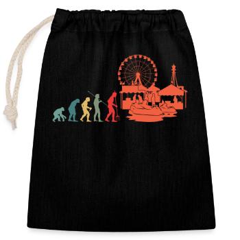 Evolution Amusement Park Fairground - Closable cotton gift bag (25x30cm) - black - Front