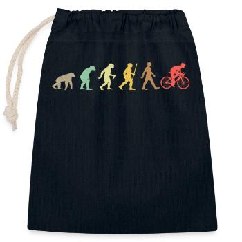 Fahrrad Retro Cycling Evolution Fahrrad - Verschließbarer Geschenkbeutel aus Baumwolle (25x30cm) - Navy - Vorne