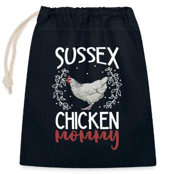 Maman du Sussex - Sac cadeau en coton avec cordon (25 x 30 cm) - bleu marine - Devant